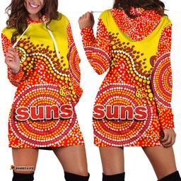 Gold Coast Women's Hoodie Dress Suns Aboriginal