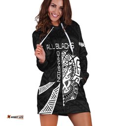 New Zealand Rugby Hoodie Dress Haka All Black mix Ta Moko