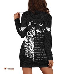 New Zealand Rugby Hoodie Dress Haka All Black mix Ta Moko