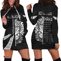 New Zealand Rugby Hoodie Dress Haka All Black mix Ta Moko