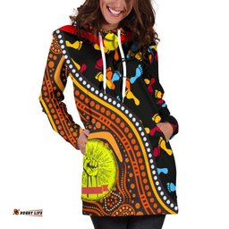 Hoodie Dresses Aboriginal Style & Flag, Dot Painting