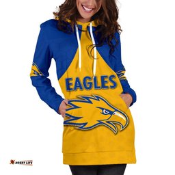 Eagles Hoodie Dress West Coast For Women Gold