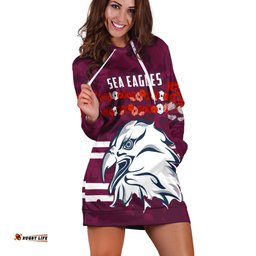 Sea Eagles Anzac Day Hoodie Dress Poppy Lest We Forget