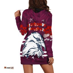 Sea Eagles Anzac Day Hoodie Dress Poppy Lest We Forget