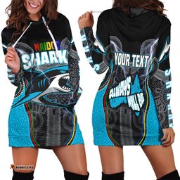 Custom Personalised Cronulla-Sutherland Sharks Women's Hoodie Dress NAIDOC Week Special Style