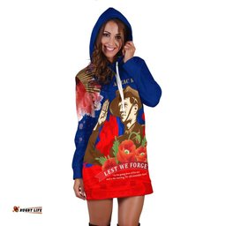Hoodie Dress- Aanzac Australia Remember Them