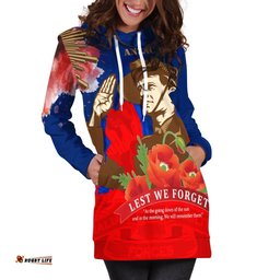 Hoodie Dress- Aanzac Australia Remember Them