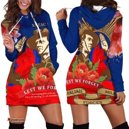 Hoodie Dress- Aanzac Australia Remember Them