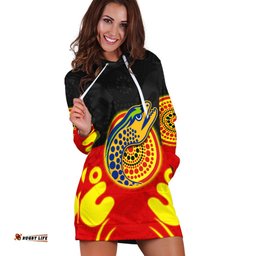 Custom Personalised Eels Indigenous Hoodie Dress Style Aboriginal Flag