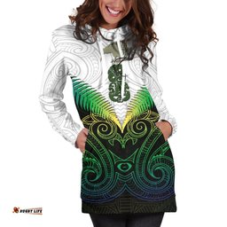 Maori Manaia New Zealand Women Hoodie Dress Rasta