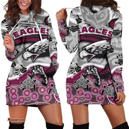 Sea Eagles Women's Hoodie Dress Aboriginal style