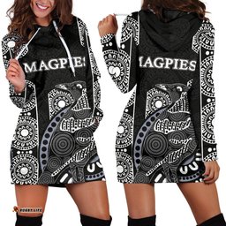 Magpies Hoodie Dress Aboriginal