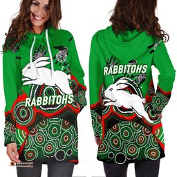 Rabbitohs Rugby Aboriginal Art Hoodie Dress