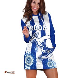 Roos Football North Melbourne Hoodie Dress Simple Indigenous