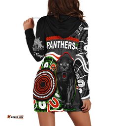 Panthers Anzac Day Hoodie Dress Aboriginal Lest We Forget Ver.01