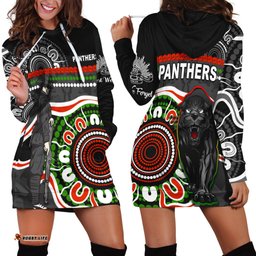 Panthers Anzac Day Hoodie Dress Aboriginal Lest We Forget Ver.01