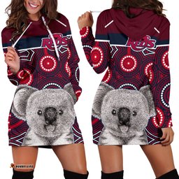 Reds Rugby Australian Women Hoodie Dress Simple Indigenous Queensland