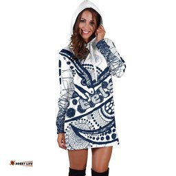 Eels Rugby Women's Hoodie Dress Line Art Special Version 04
