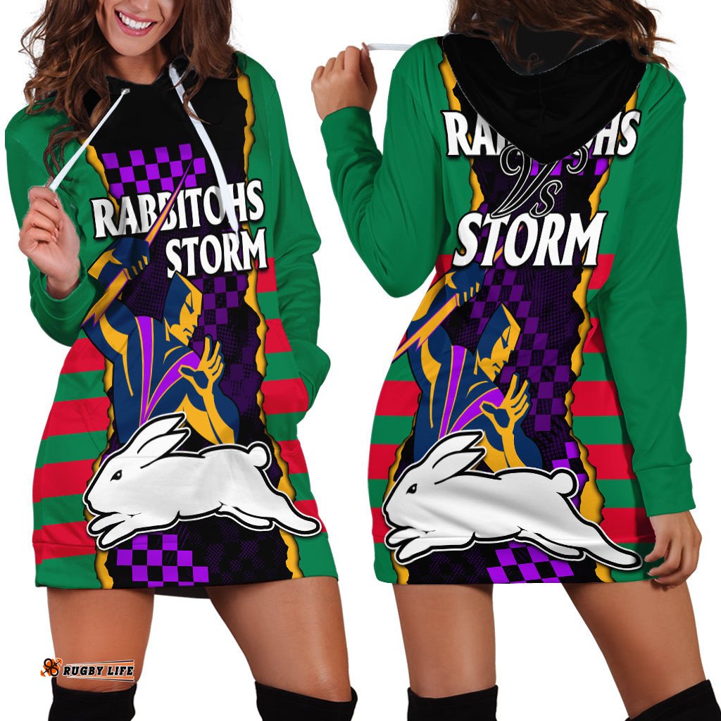 NRL Combine Rabbitohs and Storm Hoodie Dress 07