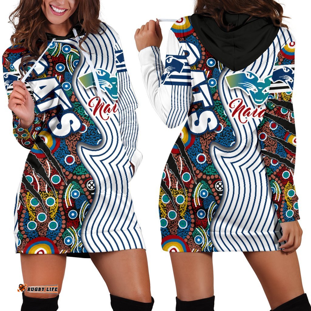 Geelong Naidoc Week Women's Hoodie Dress Cats Indigenous Version Special