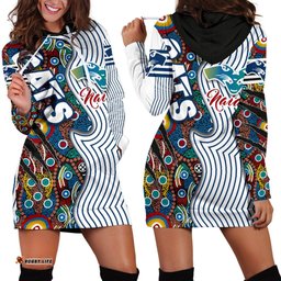 Geelong Naidoc Week Women's Hoodie Dress Cats Indigenous Version Special