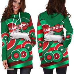 Rabbitohs Women Hoodie Dress Indigenous Bravery