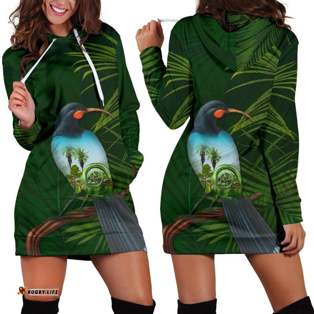 Huia Bird New Zealand Women'S Hoodie Dress