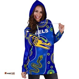 Eels Indigenous Women Hoodie Dress Competitive 01