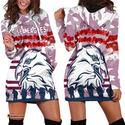 Sea Eagles Anzac Day Hoodie Dress Proud Soldiers Lest We Forget Ver.02