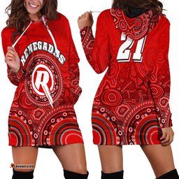 Custom Personalised Melbourne Renegades Indigenous Aboriginal Arts Hoodie Dress