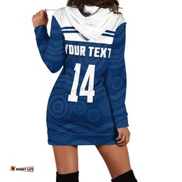 Custom Text And Number Cats Football Hoodie Dress Geelong Est 1859 Aboriginal Art