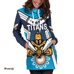 Gold Coast Women's Hoodie Dress Titans Gladiator Simple Indigenous