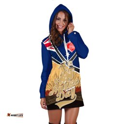 Hoodie Dress- Anzac Lest We Forget