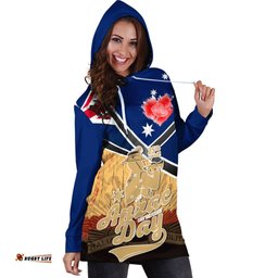 Hoodie Dress- Anzac Lest We Forget
