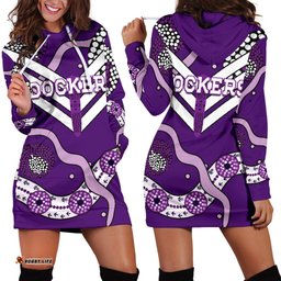 Dockers Women Hoodie Dress Indigenous Fremantle Freo