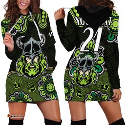 Custom Personalised NRL Canberra Raiders Rugby 1981 Aboriginal Hoodie Dress