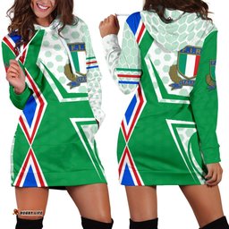 Italy Rugby Women's Hoodie Dress Gli Azzurri Vibes Green