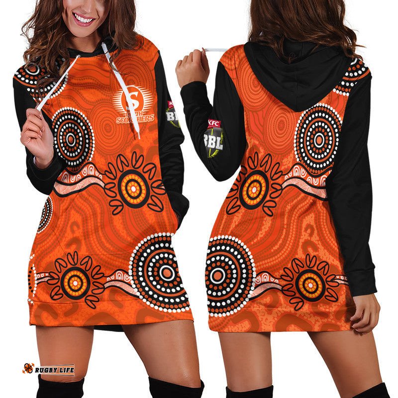 Perth Scorchers Cricket Dots Hoodie Dress
