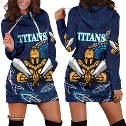 Gold Coast Women Hoodie Dress Titans Gladiator Indigenous