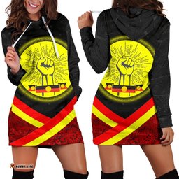 Hoodie Dresses Aboriginal Flag And Animals Pattern