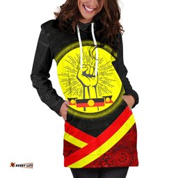 Hoodie Dresses Aboriginal Flag And Animals Pattern