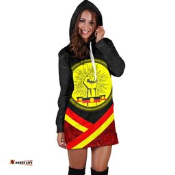Hoodie Dresses Aboriginal Flag And Animals Pattern