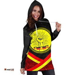 Hoodie Dresses Aboriginal Flag And Animals Pattern