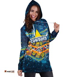 NAIDOC Week Cowboys Hoodie Dress Aboriginal Dot Painting