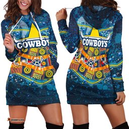 NAIDOC Week Cowboys Hoodie Dress Aboriginal Dot Painting