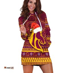 Custom Personalised Broncos Christmas Hoodie Dress Brisbane Indigenous