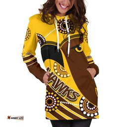 Pride Hawks Women Hoodie Dress Hawthorn Indigenous