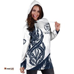 Scottish Rugby Women's Hoodie Dress Thistle Vibes White
