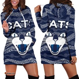 Geelong Hoodie Dresses Cats Indigenous Navy