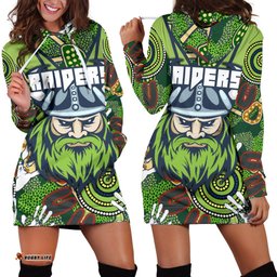 Raiders Women's Hoodie Dress Canberra Indigenous